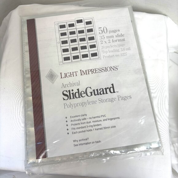 Sealed 50 Pack Protective Archival Slide Guard by Light Impressions NWOT - Picture 1 of 7